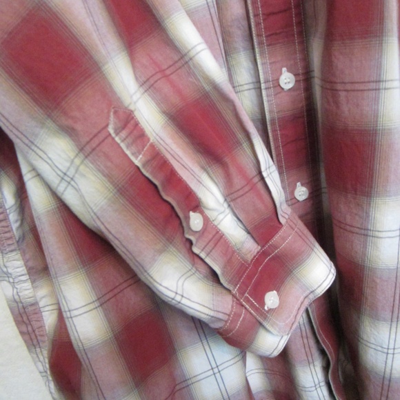 Roper Men's Red/Brown Plaid Long Sleeve Button Down Western Shirt 4XLT - Picture 6 of 6